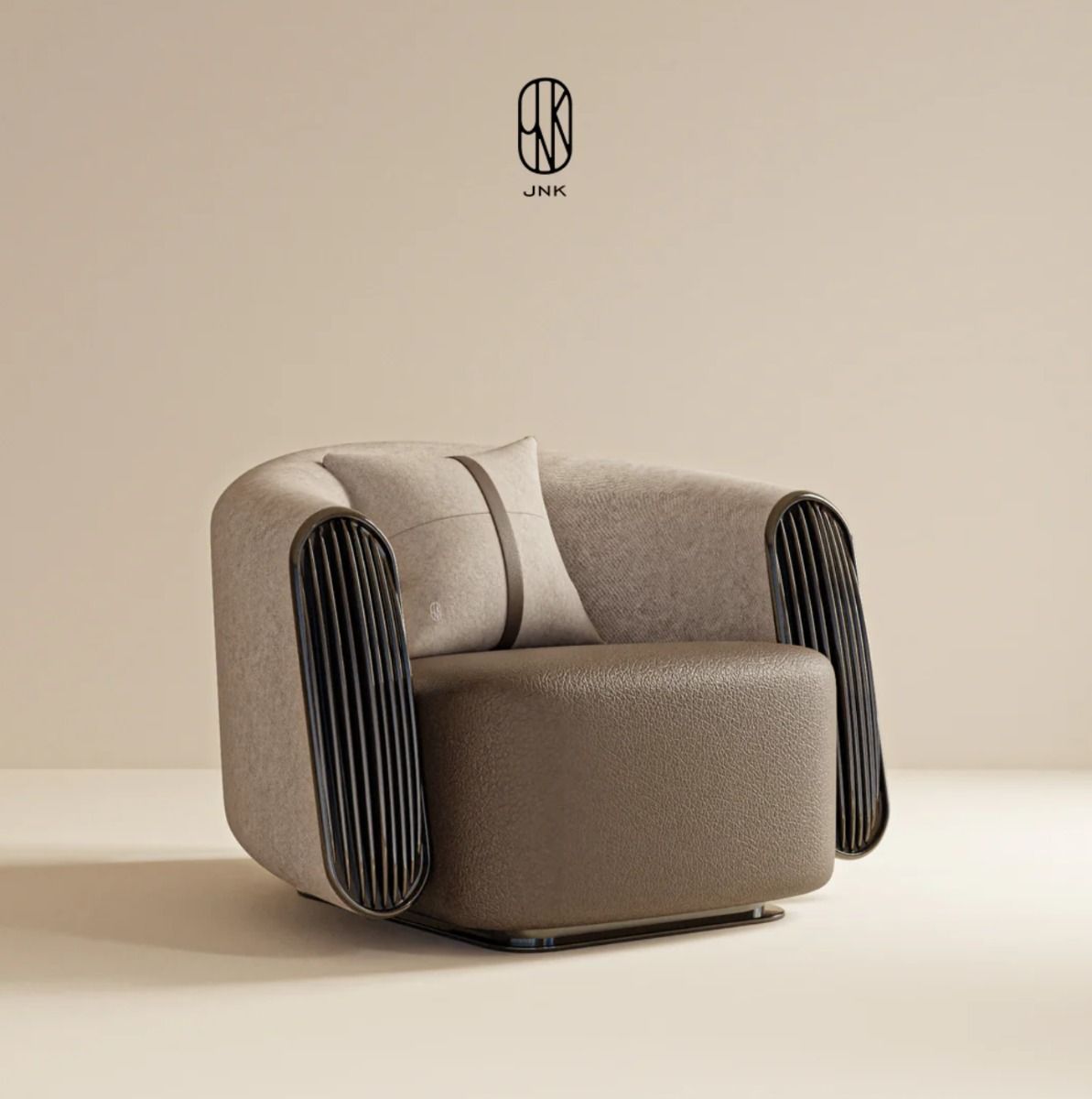 Roma Slatted-Arm Lounge Chair